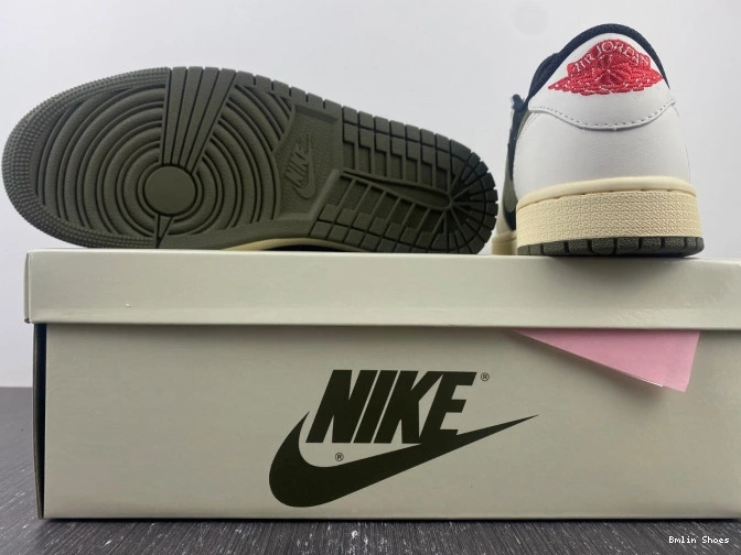 Bmlin Travis Scott Jordan 1 Low x WMNS OG DZ4137-106 Olive Air 0727
